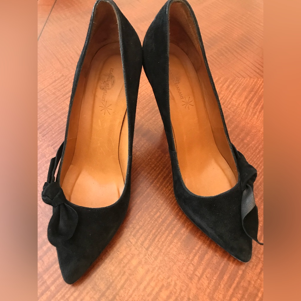 Isabel Marant Poppy Heels/Pumps, Size It38, Black Suede